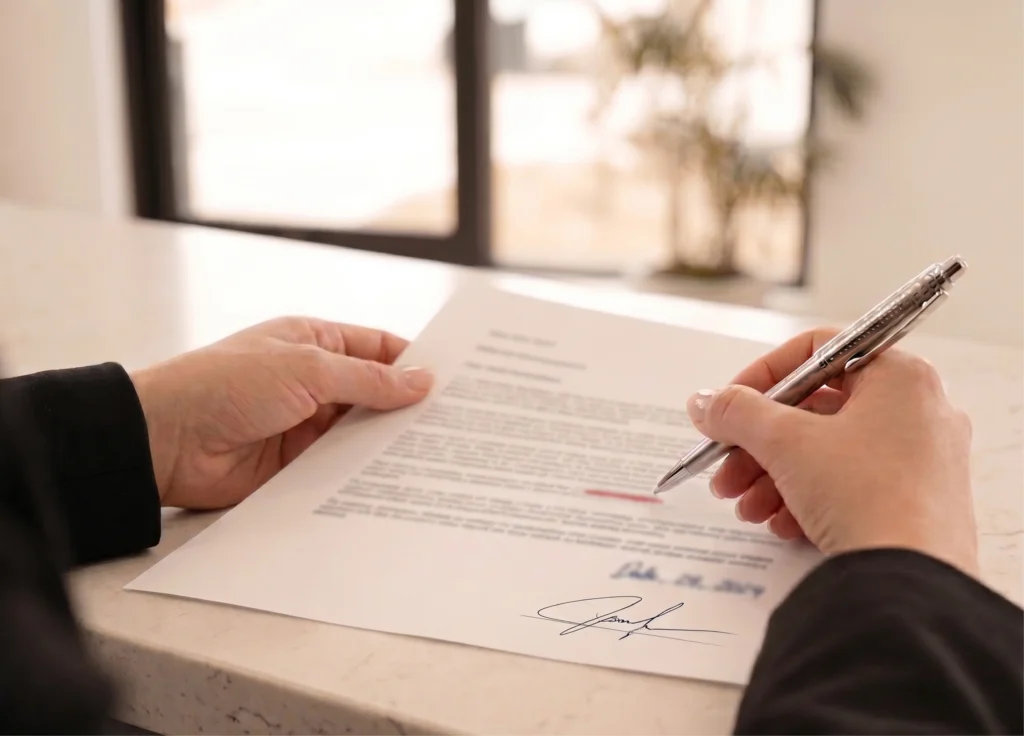 Persona revisando carta de apoyo para inmigracion para evitar errores comunes ante el USCIS