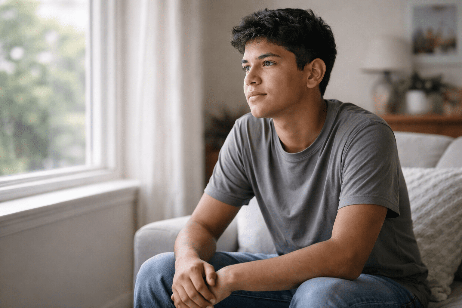 Un joven inmigrante escucha al abogado explicarle las opciones.