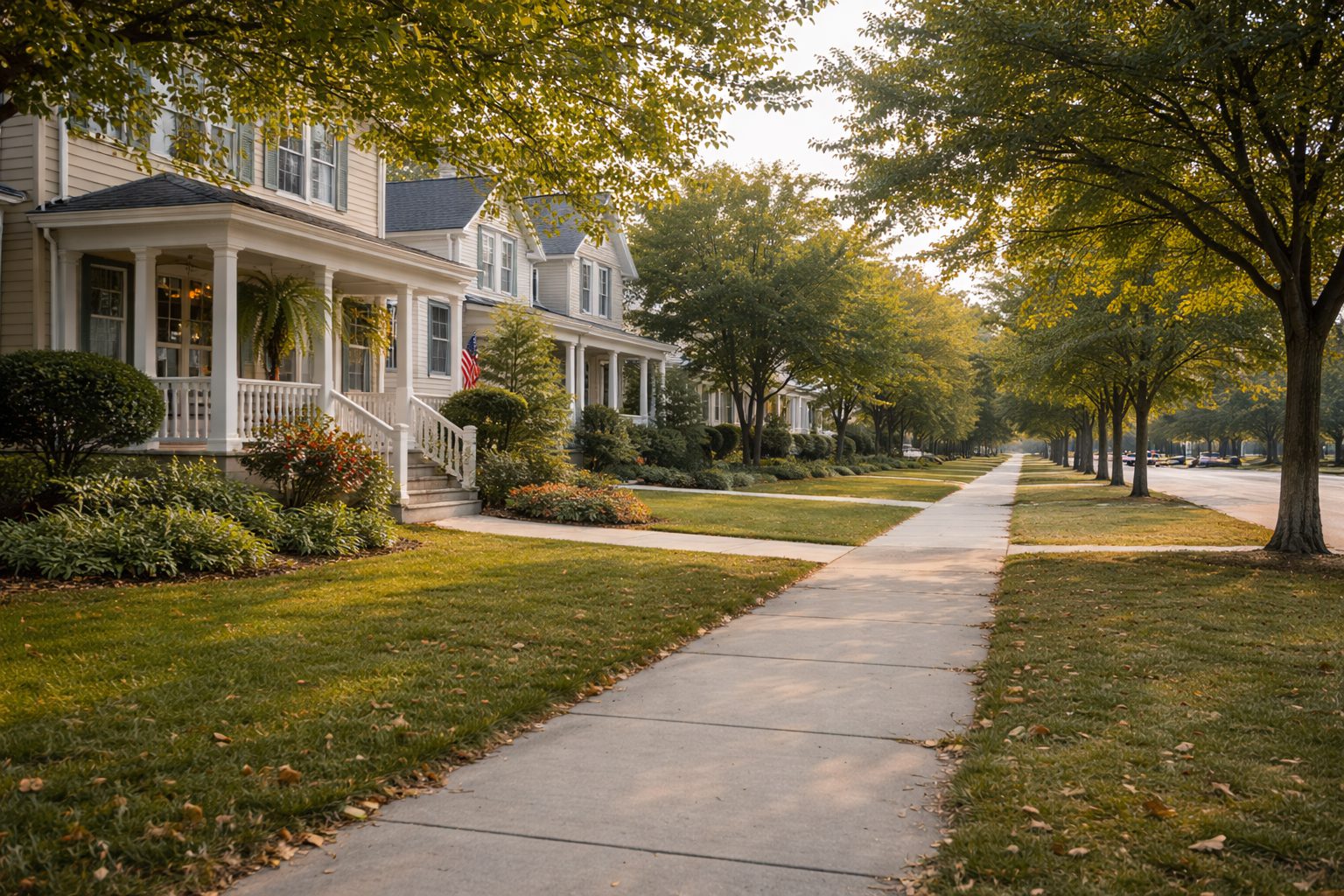 sunny neighbourhood street