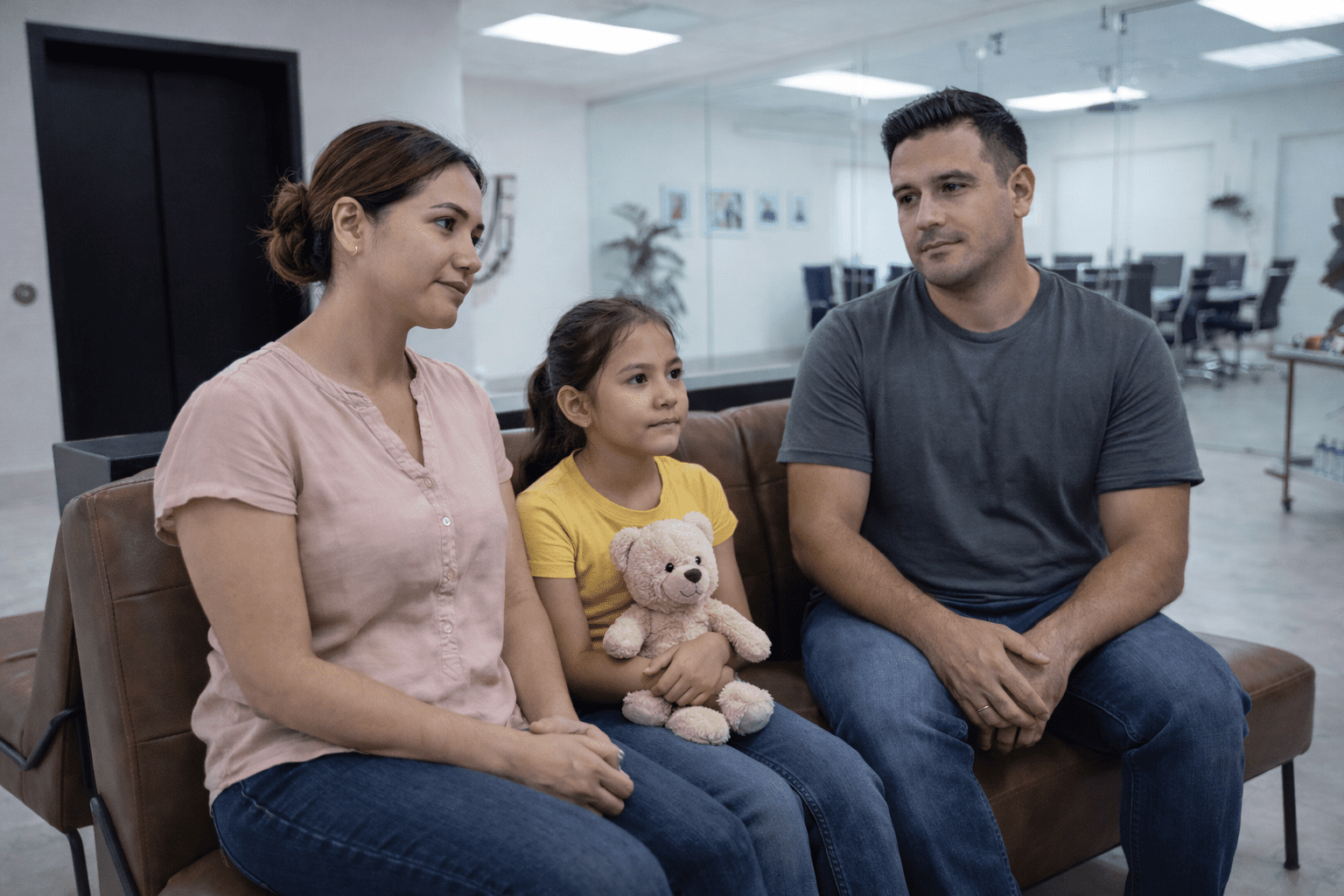 family waiting for VAWA consultation