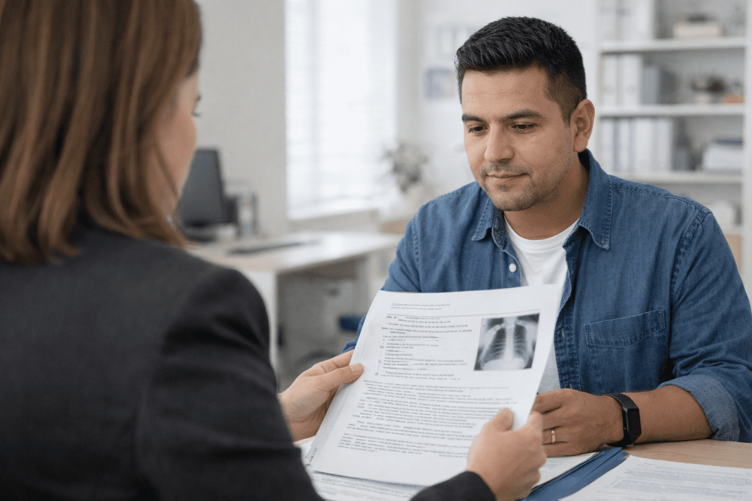 Attorney helping Latino family with medical deferred action petition