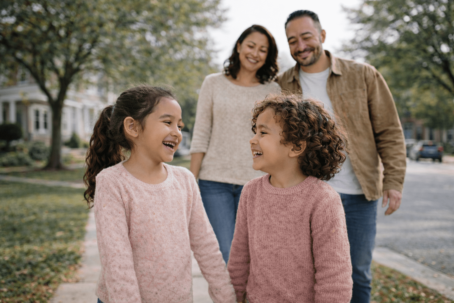 latino immigrant family enjoying life in the United States after adjustment of status