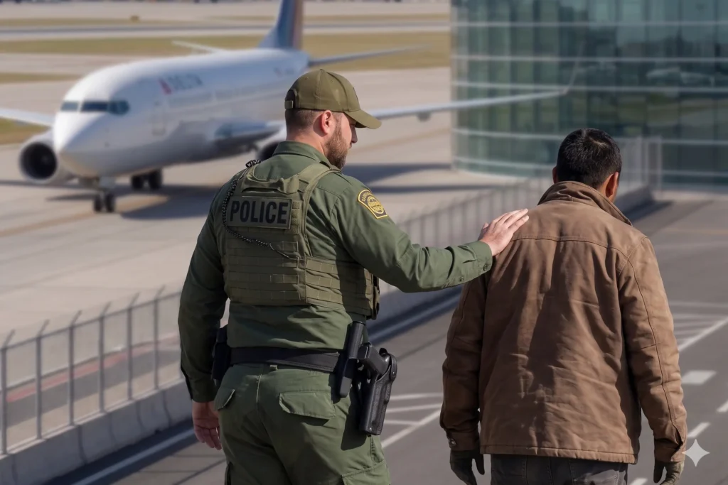 Detención de inmigrante en aeropuerto tras alerta de viaje compartida por TSA e ICE